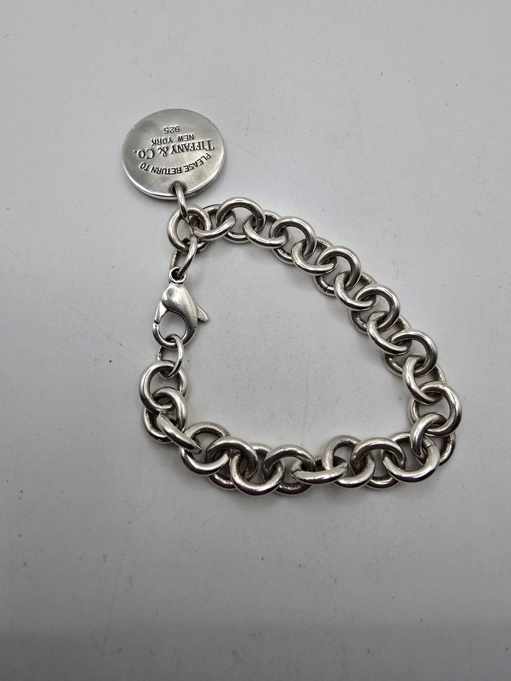 Tiffany & Co. Return To Tiffany Sterling Round Tag Chain Bracelet - Picture 4 of 5